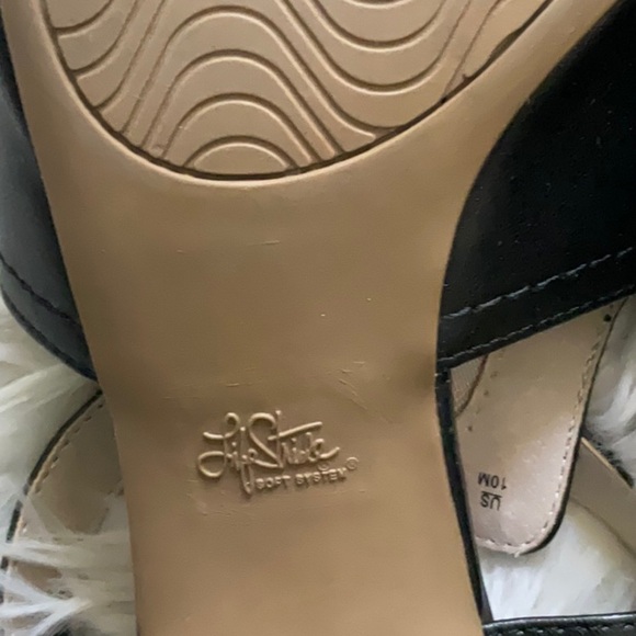 LifeStride MONA Women Minimalist Casual Open Toe Black Sandals Size 10 Workwear - Picture 12 of 12